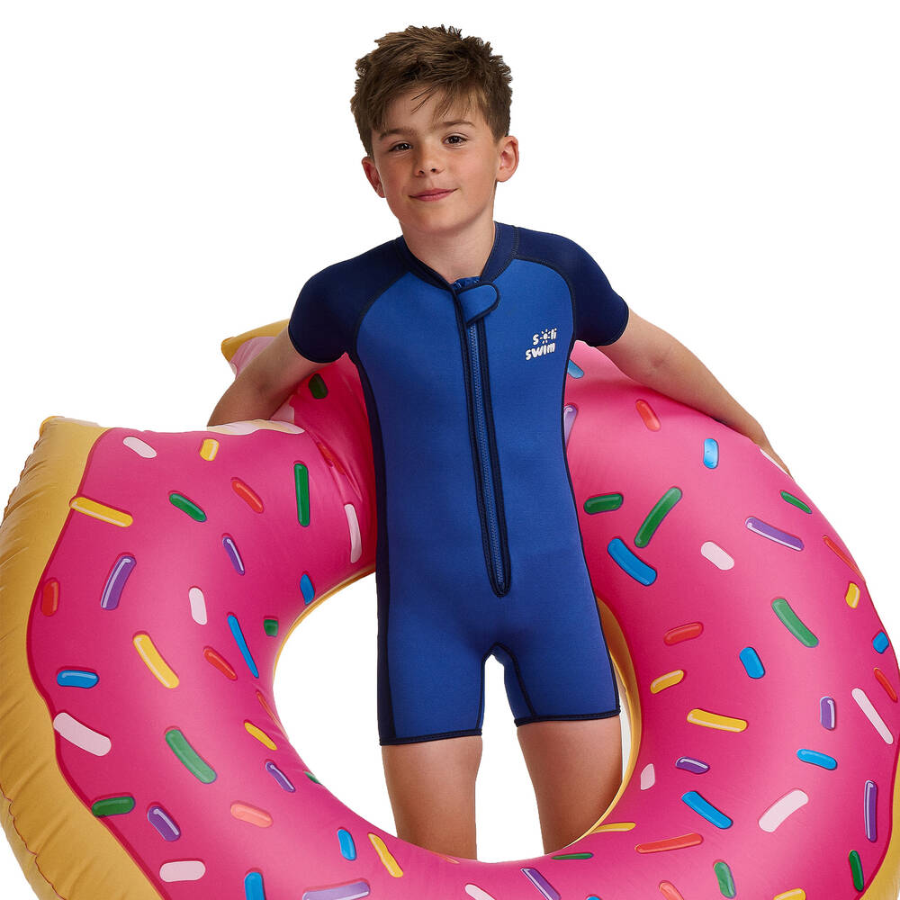 Soli Swim-Boys Blue Short Wet Suit | Childrensalon Outlet