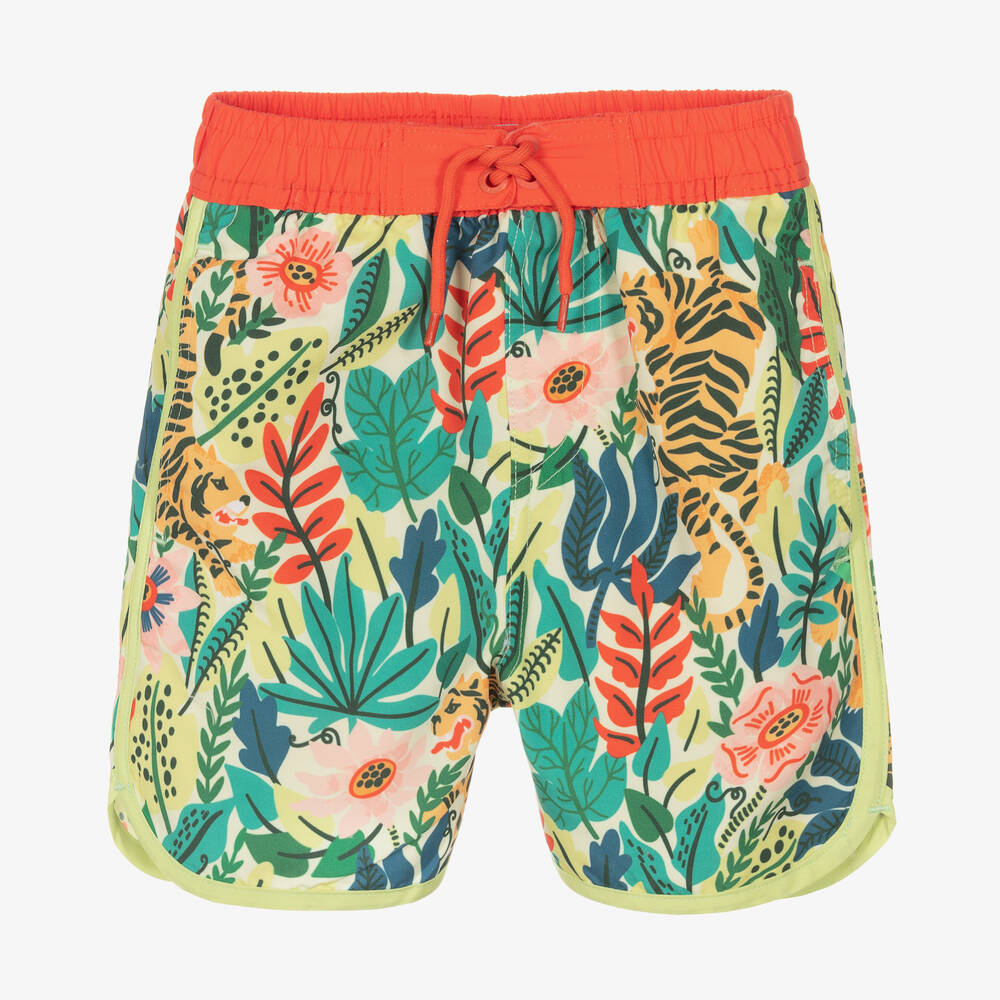 Tropical swim shorts top