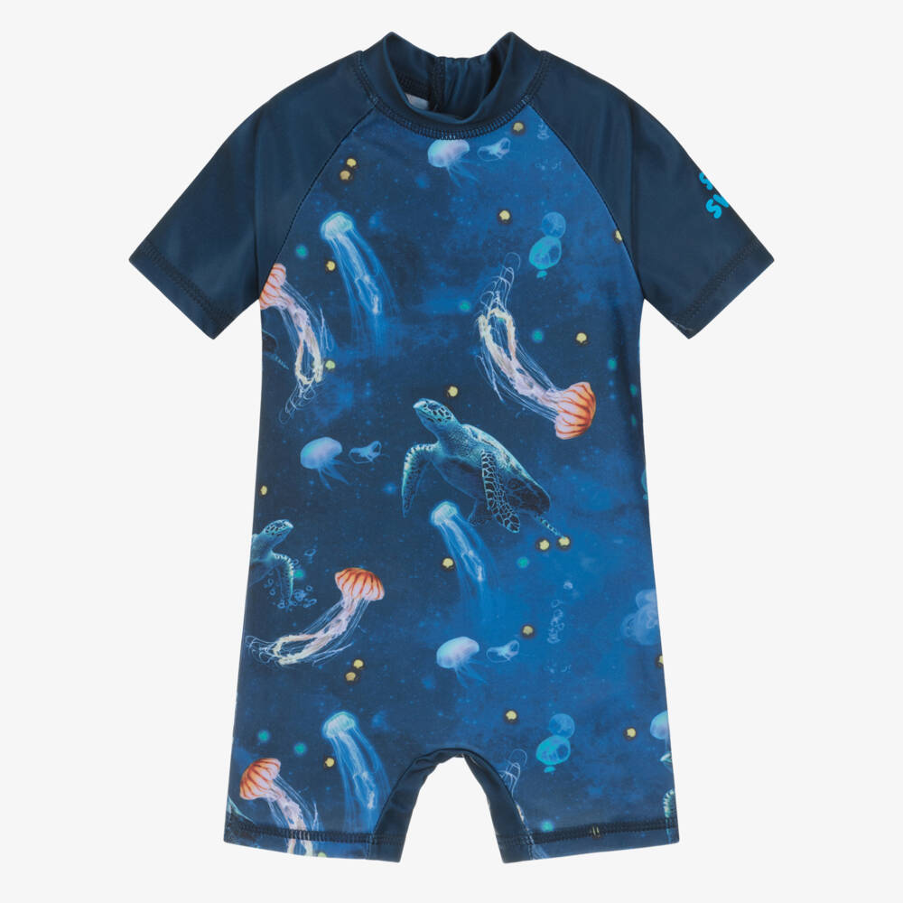 Soli Swim-بدلة حماية من الشمس للأولاد بنقشة حياة المحيط | Childrensalon Outlet