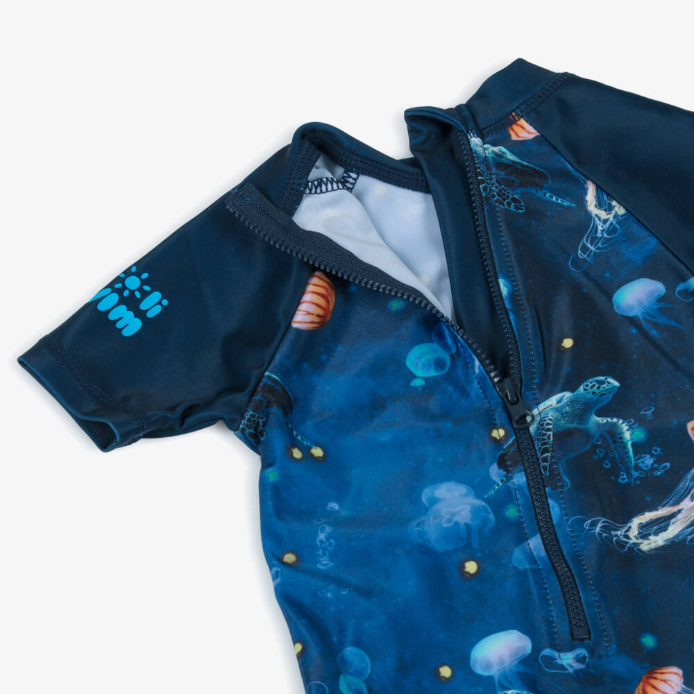 Soli Swim-بدلة حماية من الشمس للأولاد بنقشة حياة المحيط | Childrensalon Outlet