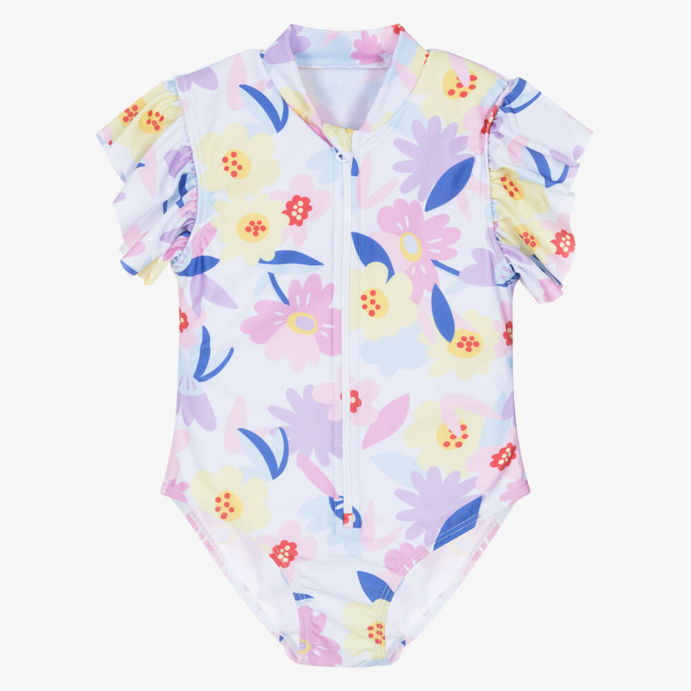 Soli Swim-Girls Floral Zippered Swimwear Delight | Childrensalon Outlet