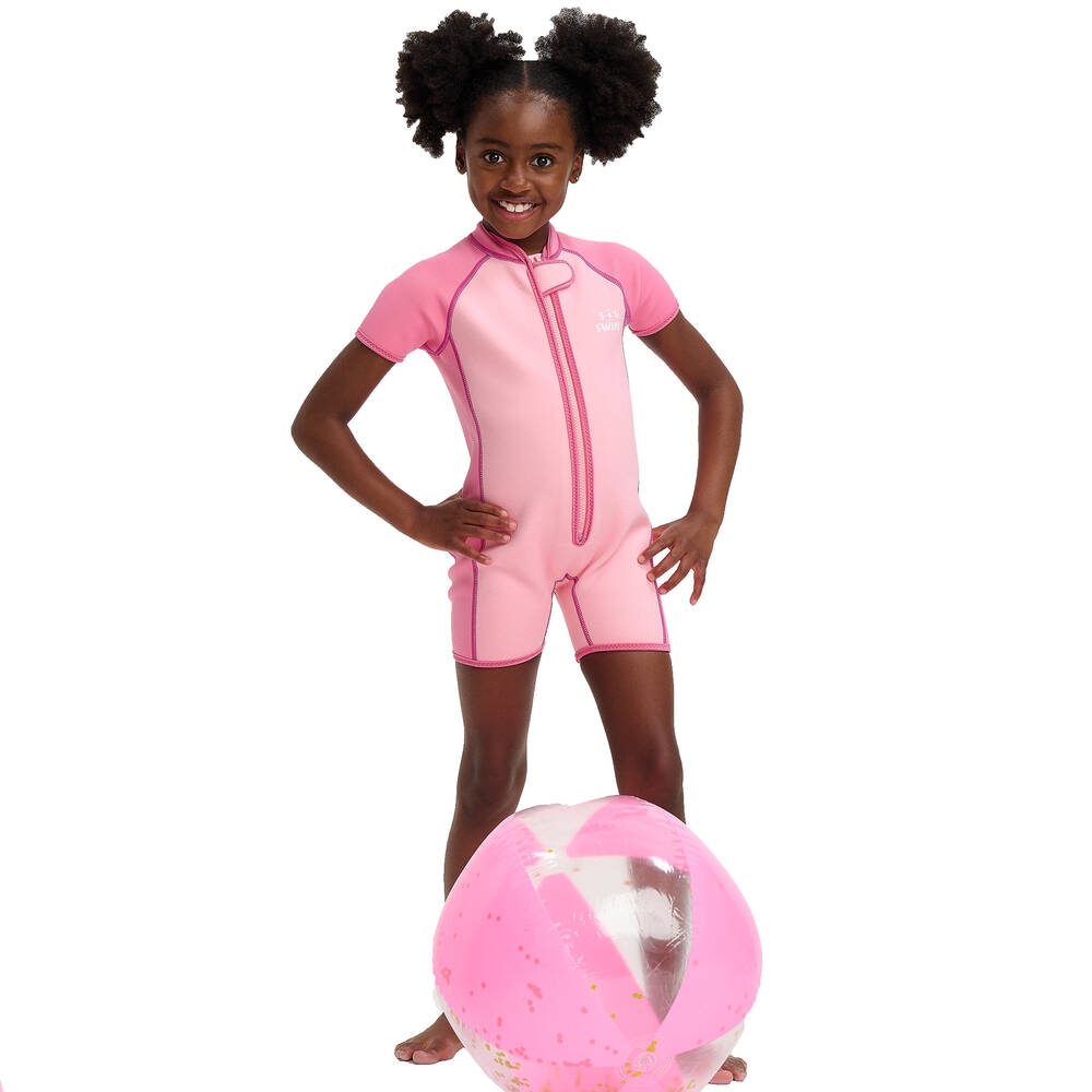 Soli Swim-Girls Pink Short Wet Suit | Childrensalon Outlet