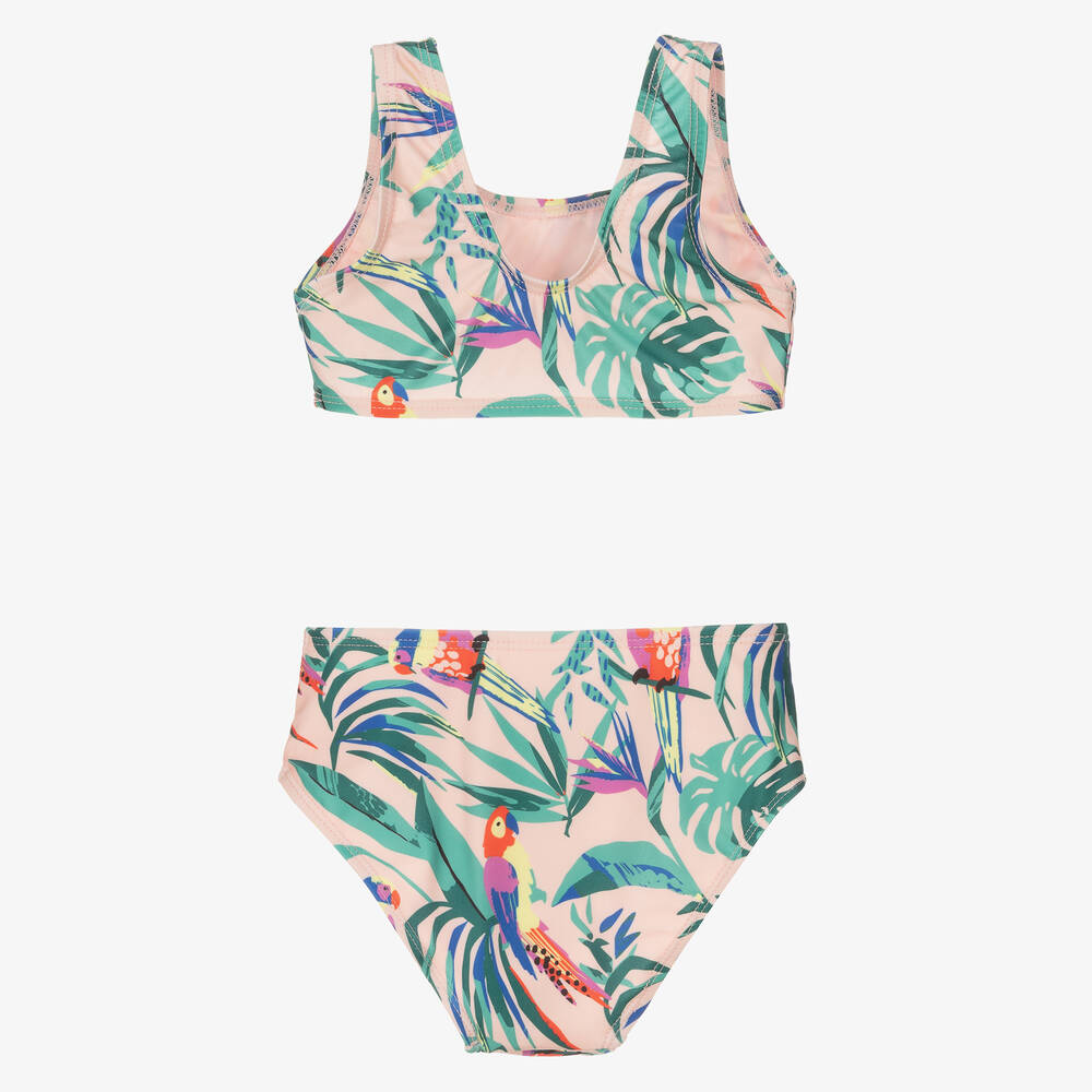 Soli Swim-Розовое бикини с тропическим принтом (UPF50+) | Childrensalon Outlet