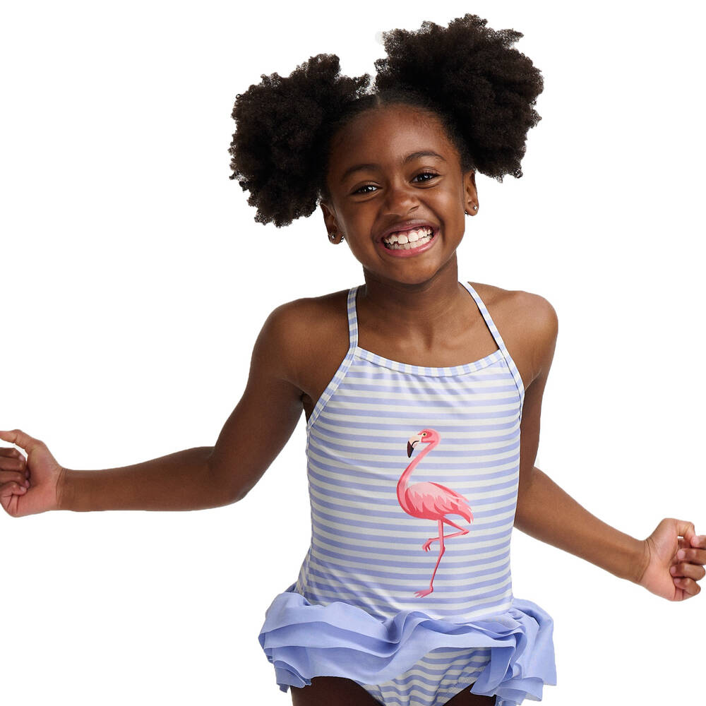 Flamingo swimsuit for girls top