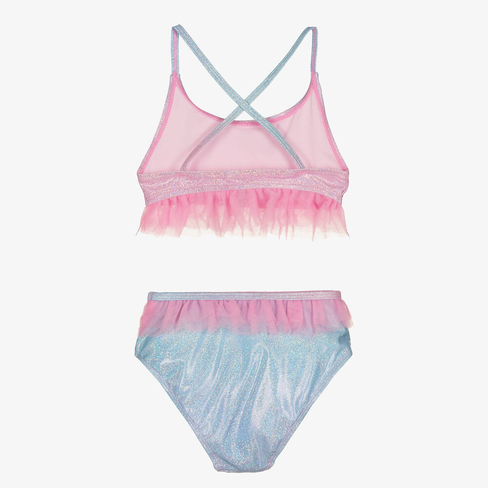 Soli Swim-Блестящее фиолетовое бикини с рюшами из тюля (UPF50+) | Childrensalon Outlet