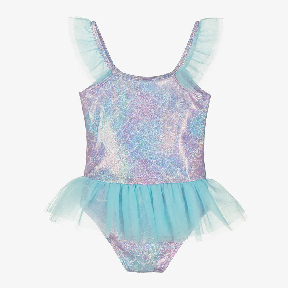 Soli Swim Girls Purple Mermaid Swimsuit UPF50