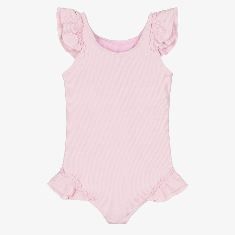 Soli Swim-Girls Sequin Cherry Pink Swimsuit | Childrensalon Outlet