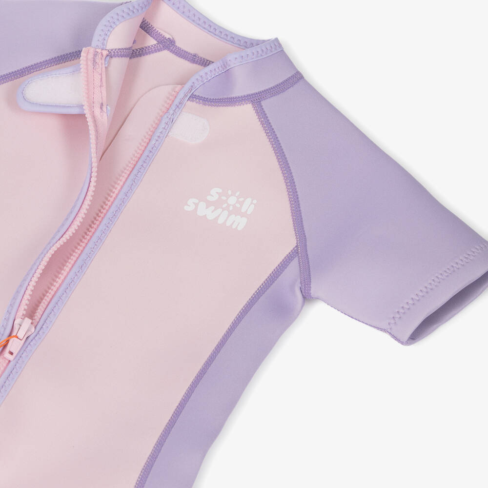 Soli Swim-مايوه بناتي بلون وردي بنفسجي زاهي | Childrensalon Outlet