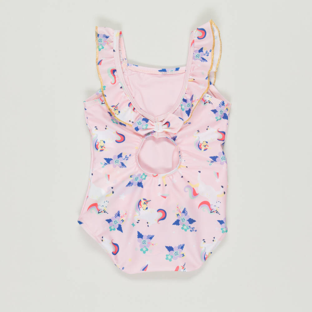Soli Swim-Preloved Girls Pink Unicorn Swimsuit (4 years) | Childrensalon Outlet