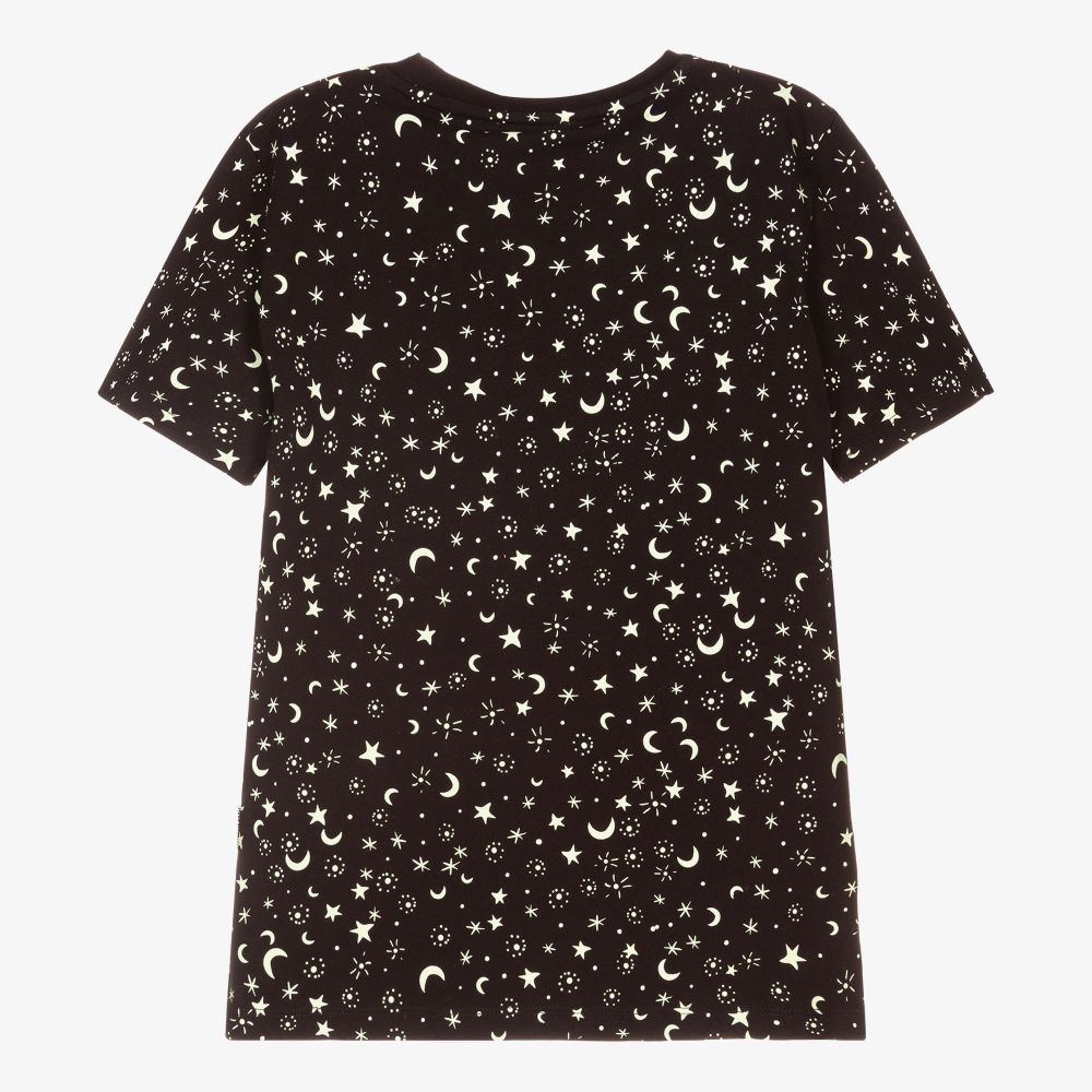 Sometime Soon-Teen Boys Black Cotton T-Shirt | Childrensalon Outlet