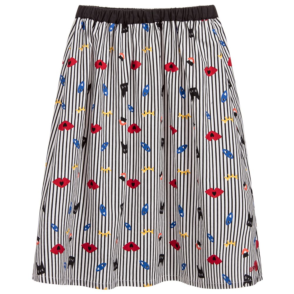 Sonia Rykiel Paris Black Albane Stripe Skirt Childrensalon Outlet