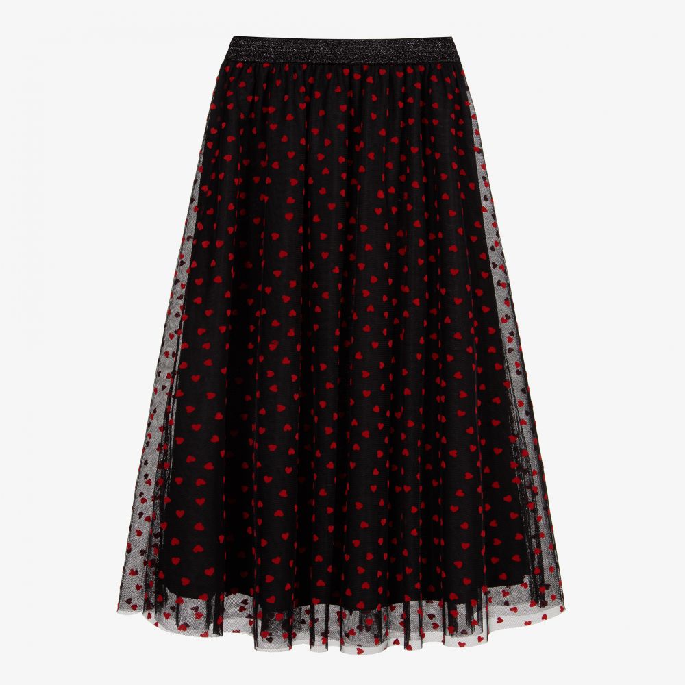 Sonia Rykiel Paris Black Red Tulle Skirt Childrensalon Outlet