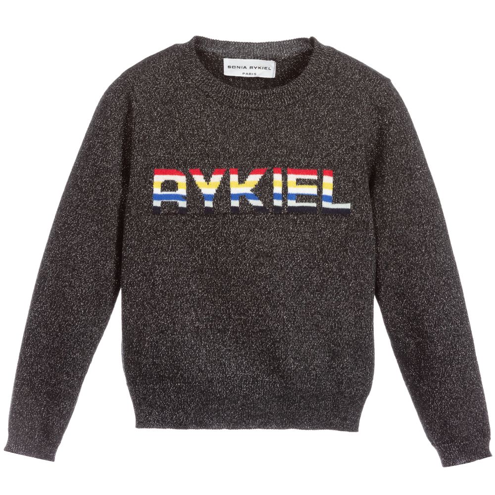 Sonia Rykiel Paris - Black Sparkly Wool Sweater | Childrensalon