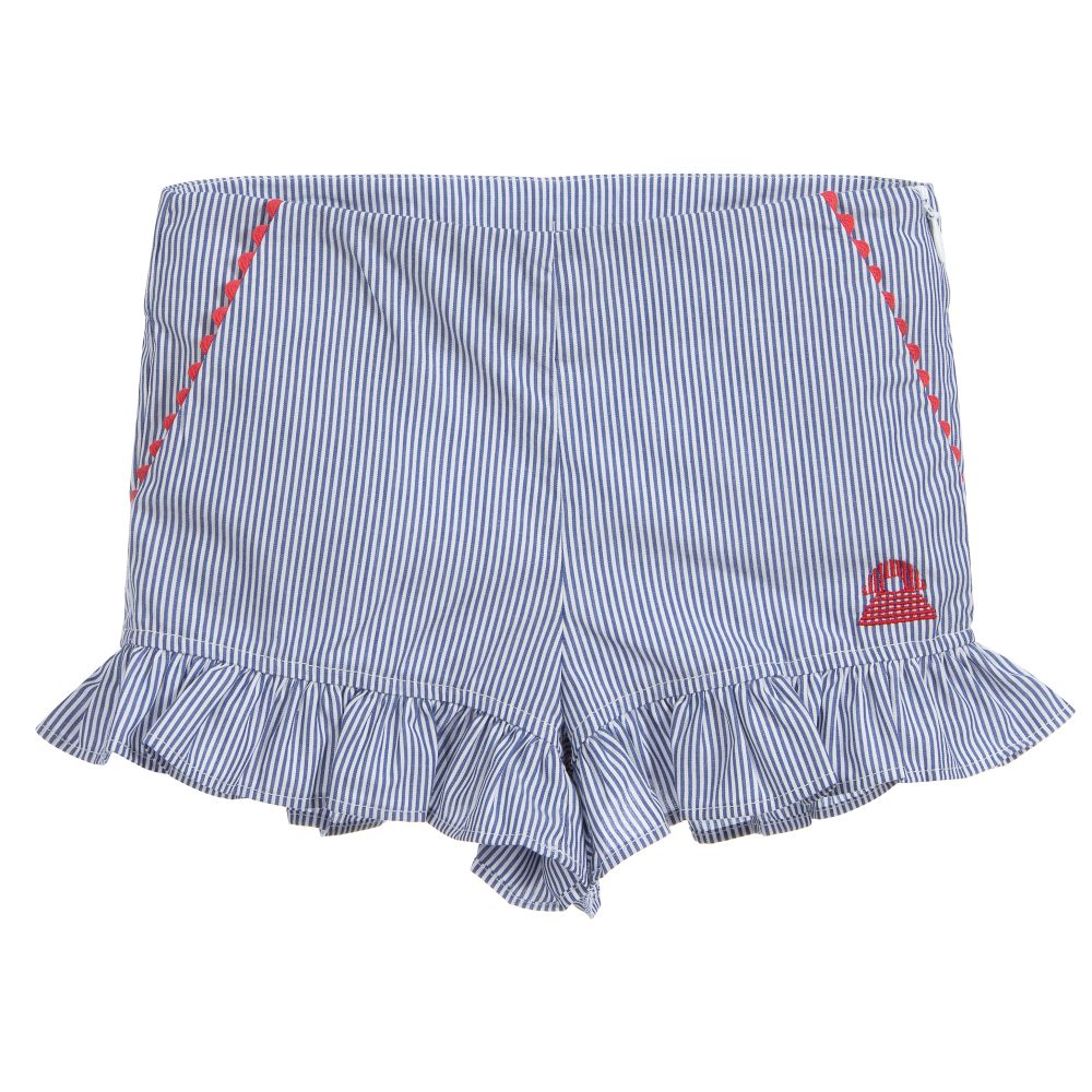 Sonia Rykiel Paris - Blue Striped Cotton Shorts | Childrensalon