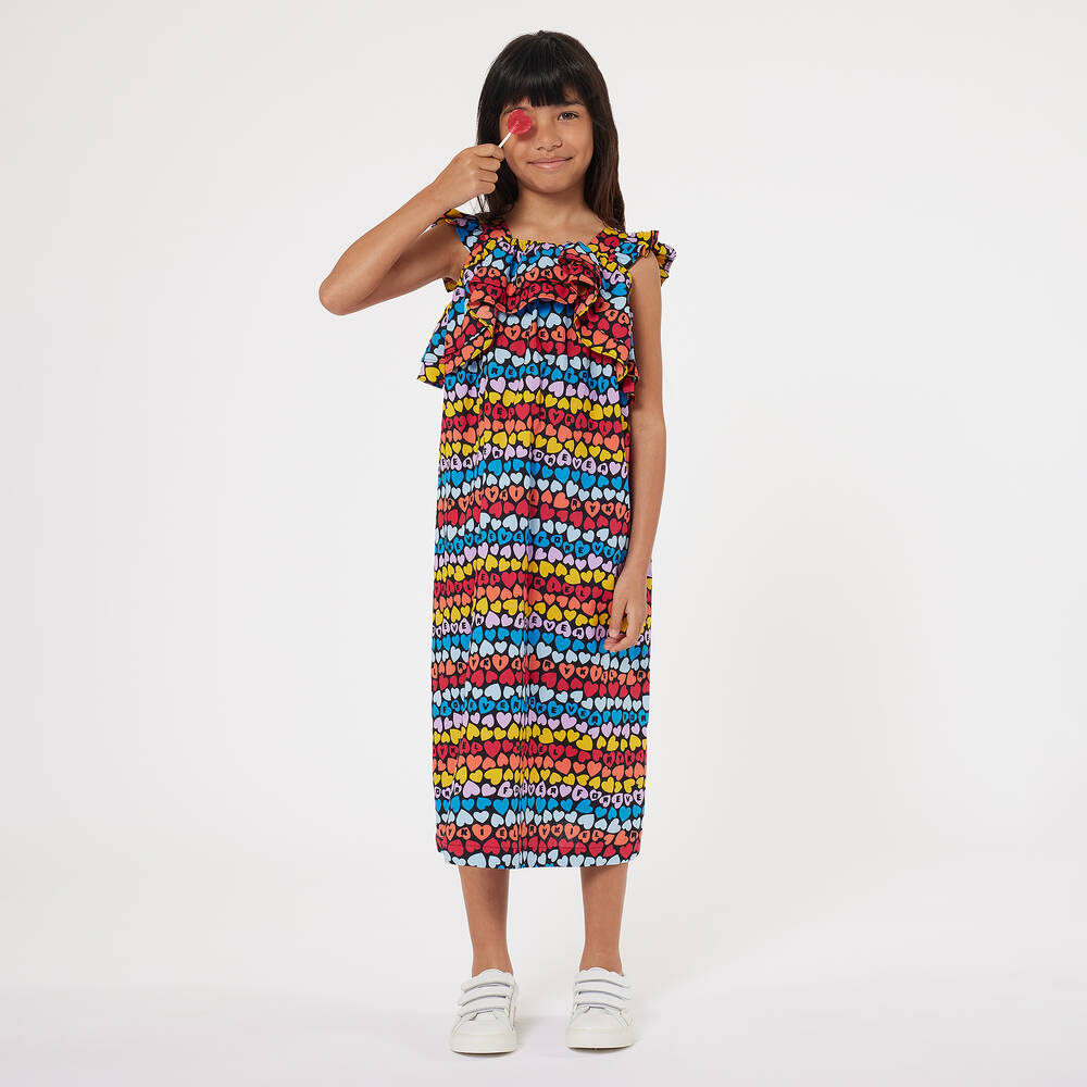 Sonia Rykiel Paris-Girls Black Cotton Heart Dress | Childrensalon Outlet