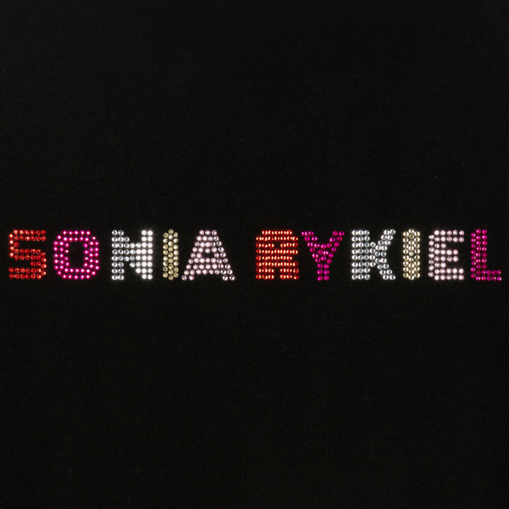 Sonia Rykiel Paris-Girls Black Diamanté Knit Dress | Childrensalon Outlet