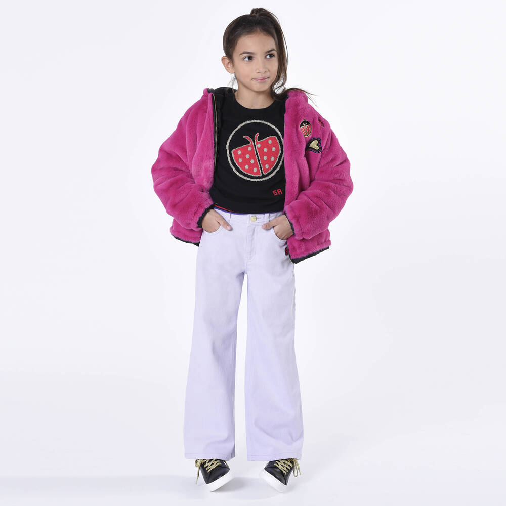 Sonia Rykiel Paris-Girls Black Knitted Ladybird Sweater | Childrensalon Outlet