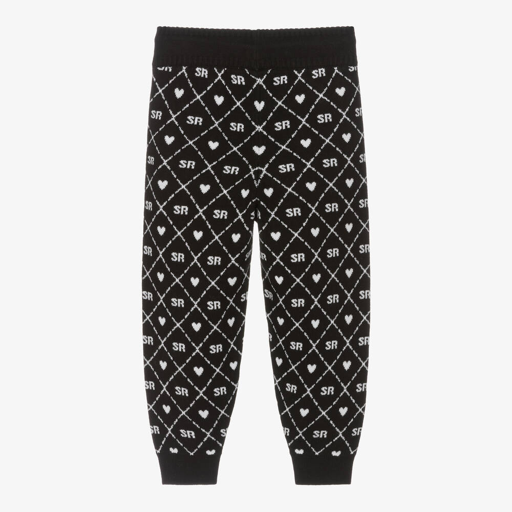 Sonia Rykiel Paris - Girls Black Knitted Monogram Joggers