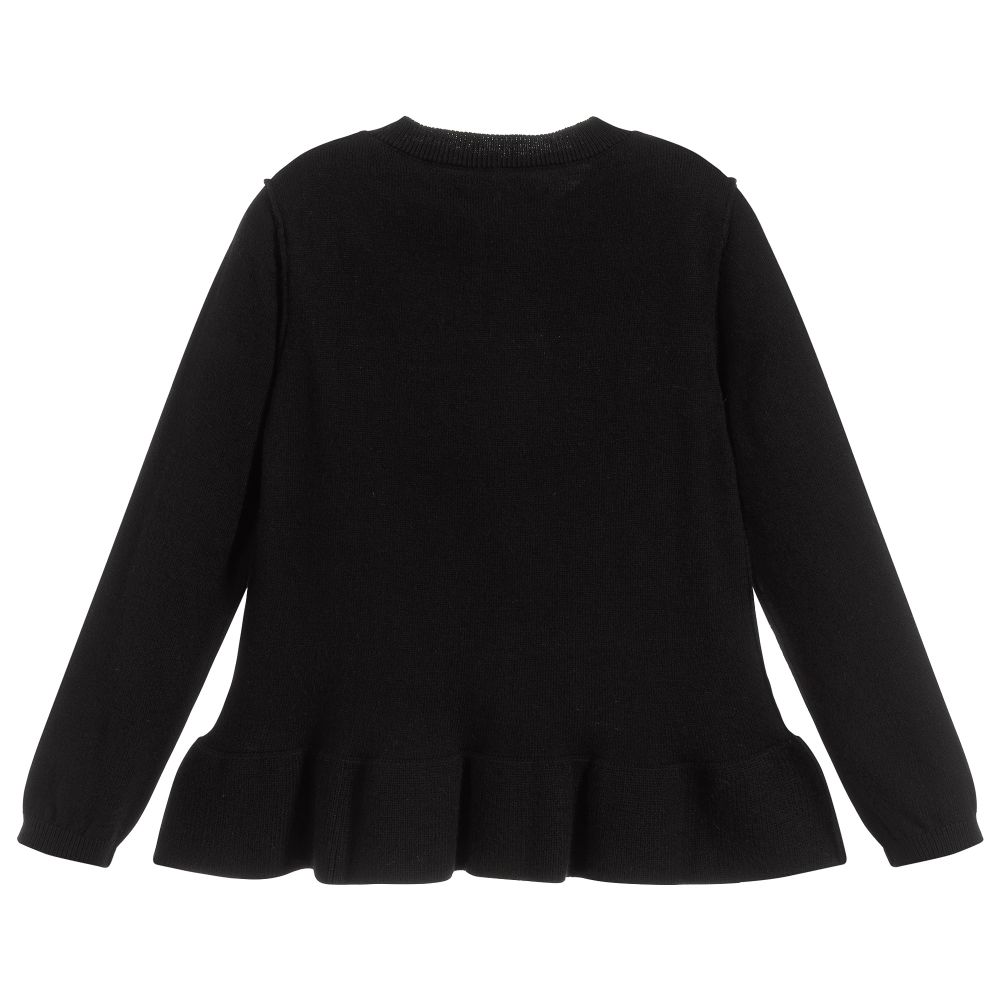 Sonia Rykiel Paris - Girls Black Knitted Sweater | Childrensalon Outlet
