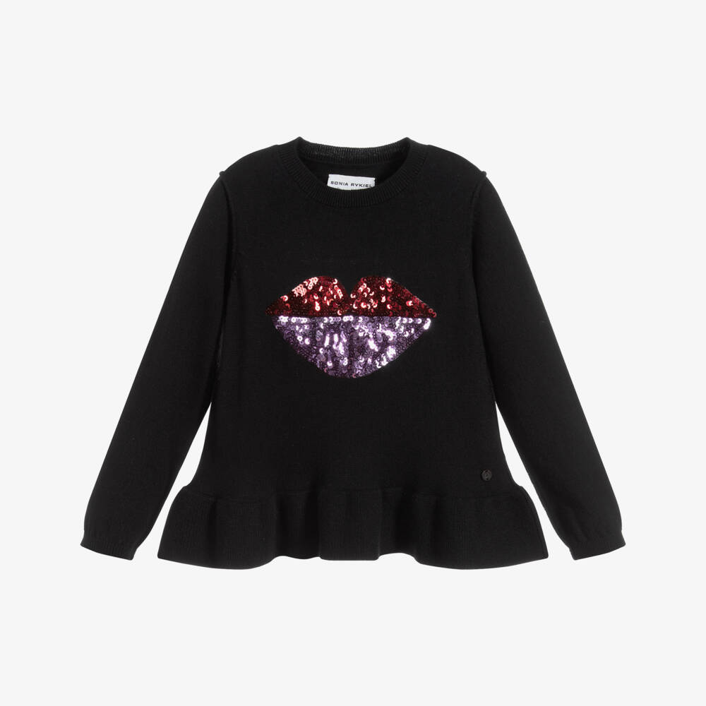 Sonia Rykiel Paris-Girls Black Knitted Sweater | Childrensalon Outlet