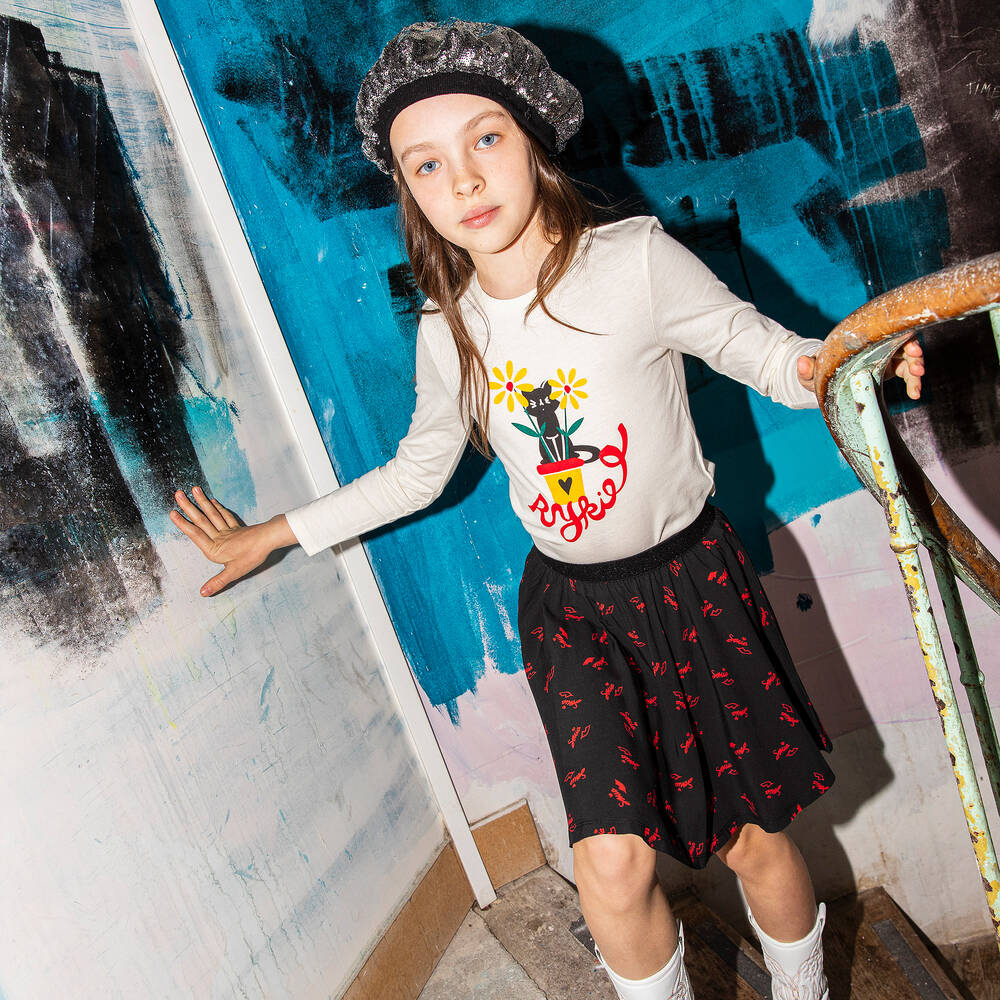 Sonia Rykiel Paris-Черно-красная юбка для девочек | Childrensalon Outlet