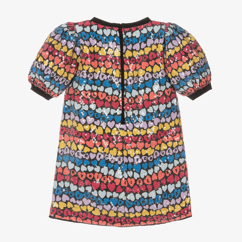 Sonia Rykiel Paris-Girls Black Sequin Heart Dress | Childrensalon Outlet