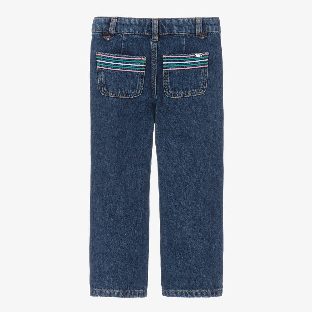 Sonia Rykiel Paris-جينز قطن دنيم لون أزرق للبنات | Childrensalon Outlet