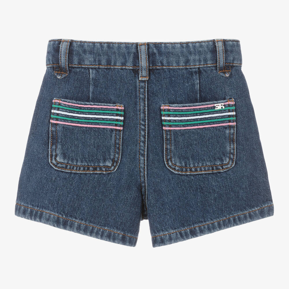 Sonia Rykiel Paris-Girls Blue Denim Skort | Childrensalon Outlet