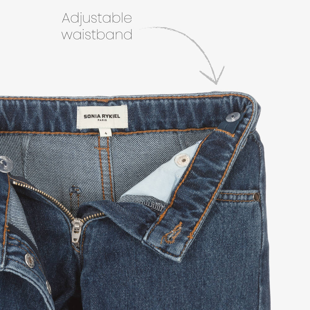 Sonia Rykiel Paris-Girls Blue Denim Skort | Childrensalon Outlet