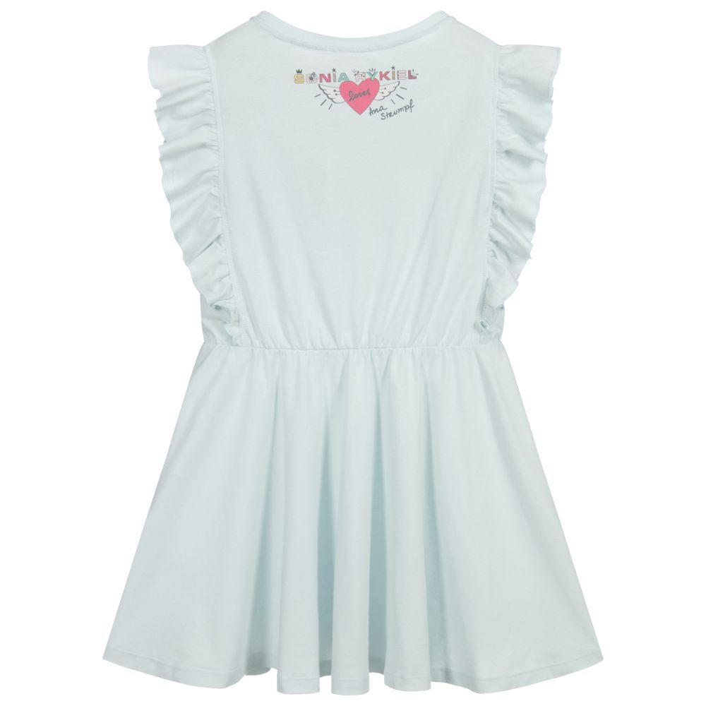 Sonia Rykiel Paris-Girls Blue Heart Dress | Childrensalon Outlet