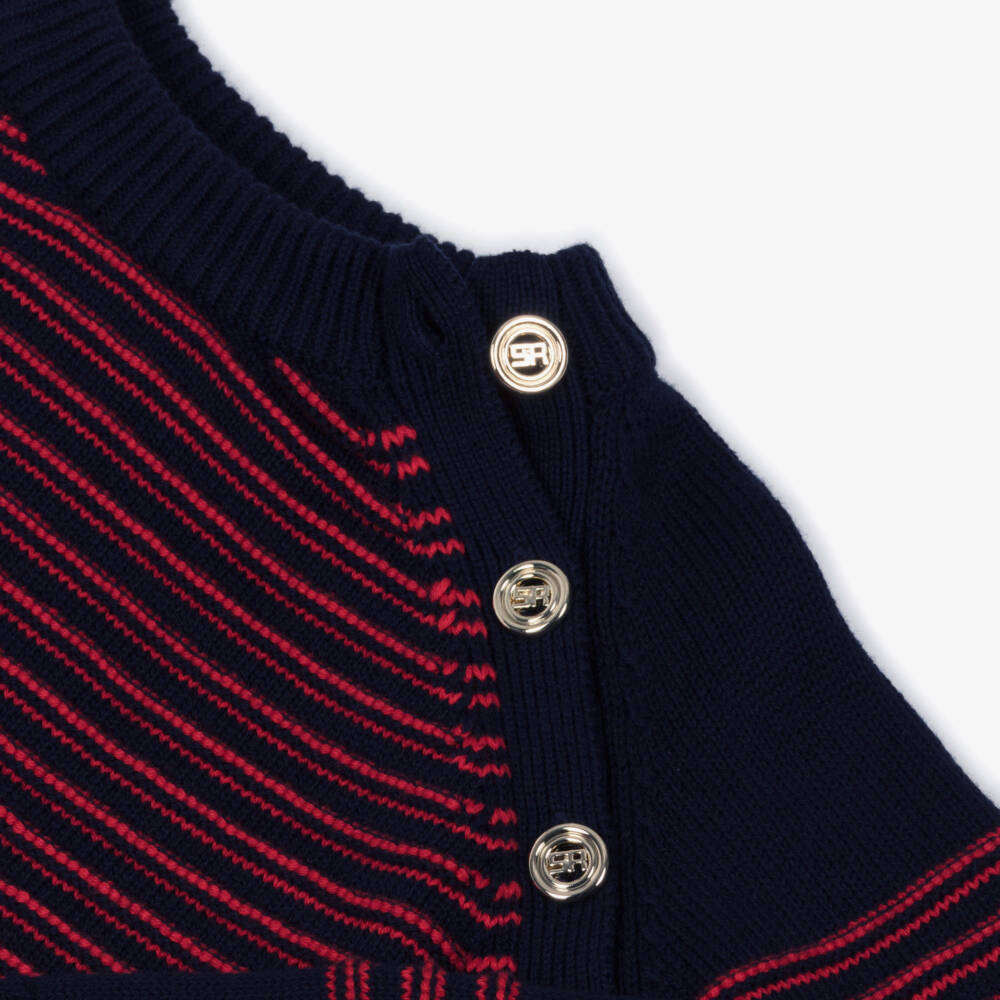 Sonia Rykiel Paris-Свитер в синие и красные полоски для девочек | Childrensalon Outlet