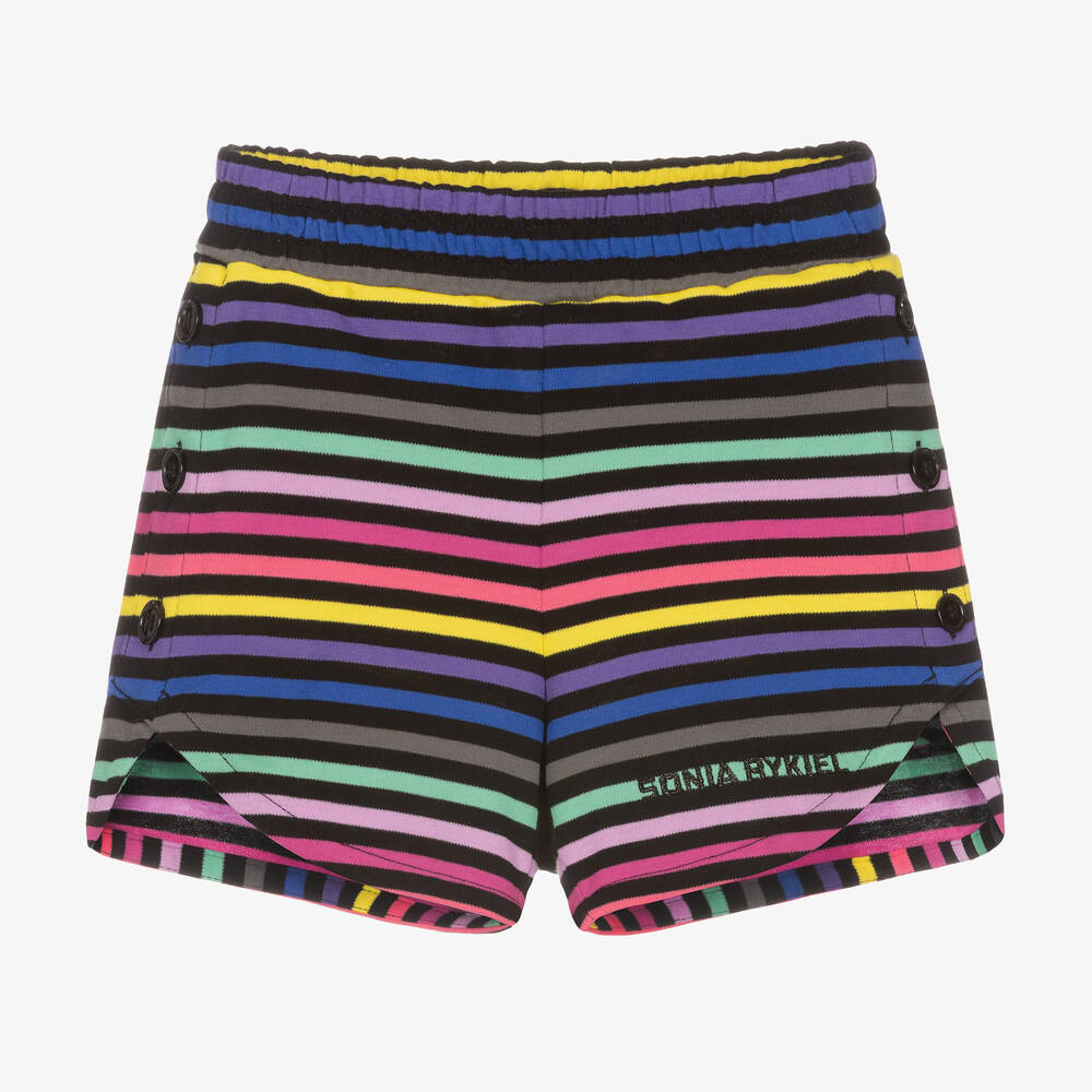 Sonia Rykiel Paris - Girls Cotton Striped Shorts  | Childrensalon