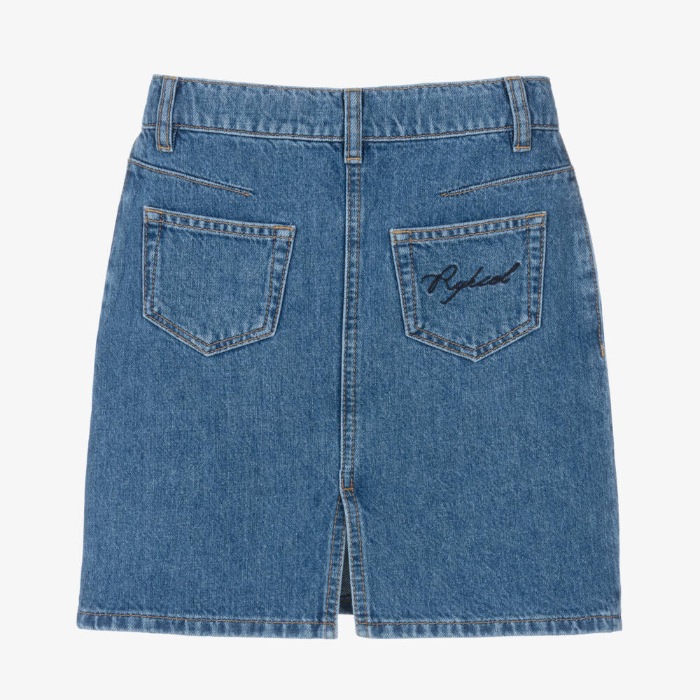 Sonia Rykiel Paris-Girls Denim Skirt with Rhinestones | Childrensalon Outlet