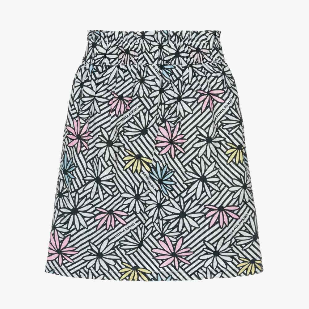 Sonia Rykiel Paris-Юбка из хлопка с полосками и цветочным узором для девочек | Childrensalon Outlet