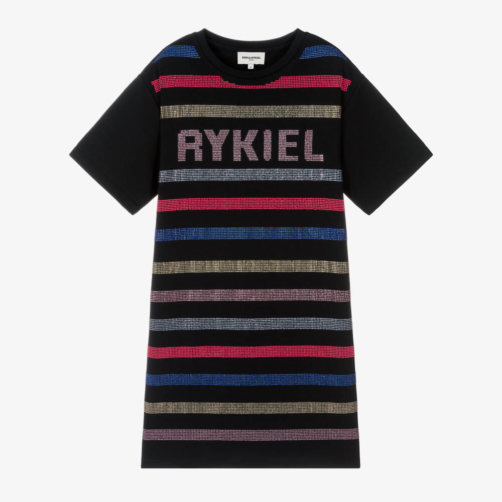 Sonia Rykiel Paris-Girls Elegantly Sparkling Black Dress | Childrensalon Outlet