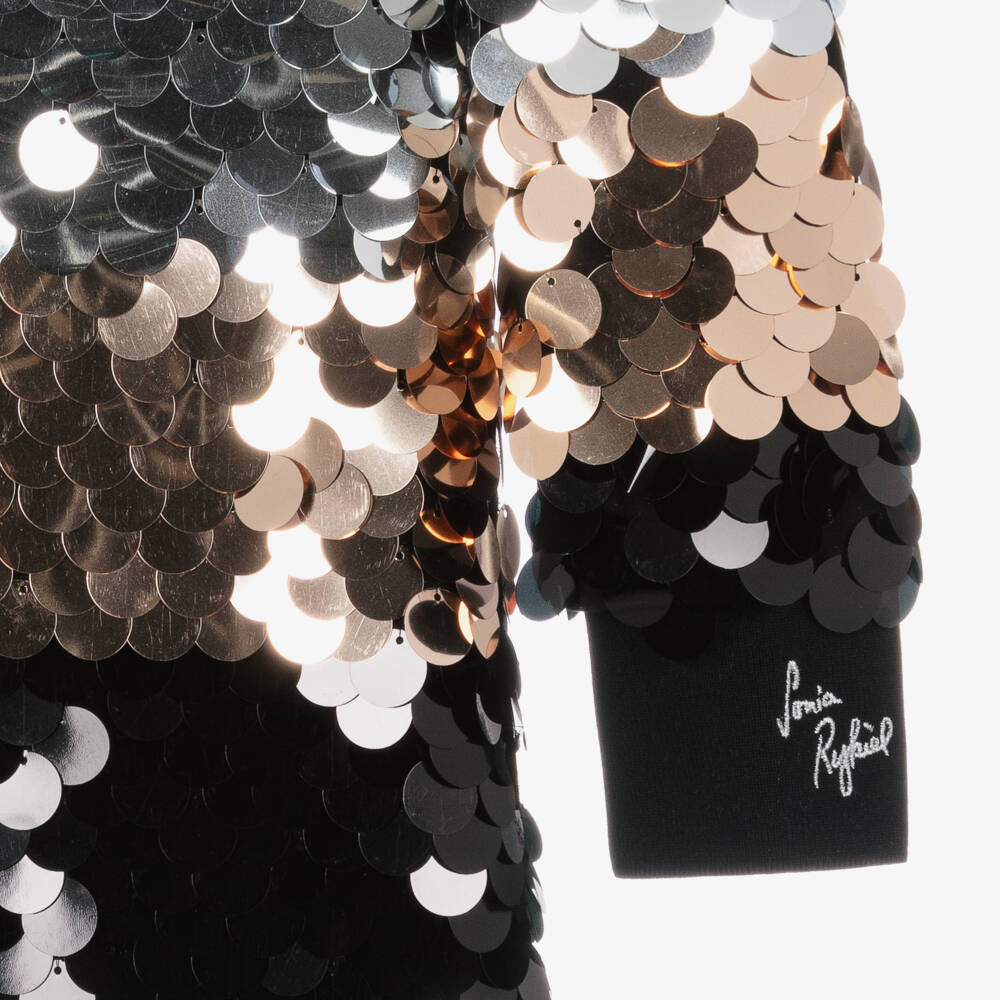 Sonia Rykiel Paris-Girls Glittering Stripe Party Dress | Childrensalon Outlet