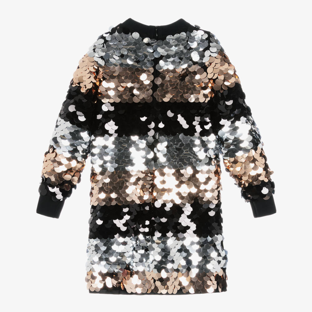 Sonia Rykiel Paris-Girls Glittering Stripe Party Dress | Childrensalon Outlet