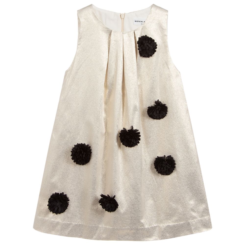 Sonia Rykiel Paris - Girls Gold Dress | Childrensalon