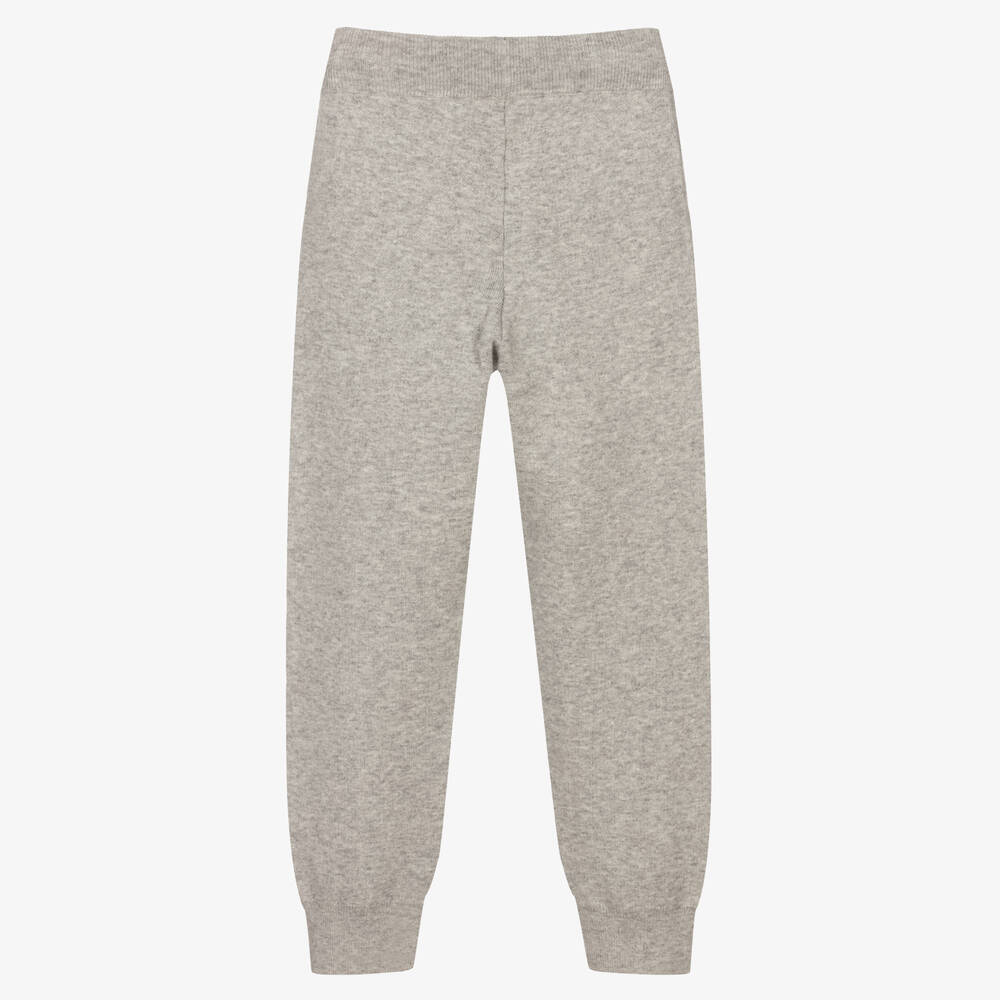 Sonia Rykiel Paris-Girls Grey Knit Logo Joggers | Childrensalon Outlet