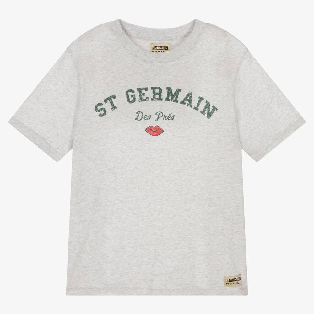 Sonia Rykiel Paris - T-shirt gris St Germain fille | Childrensalon