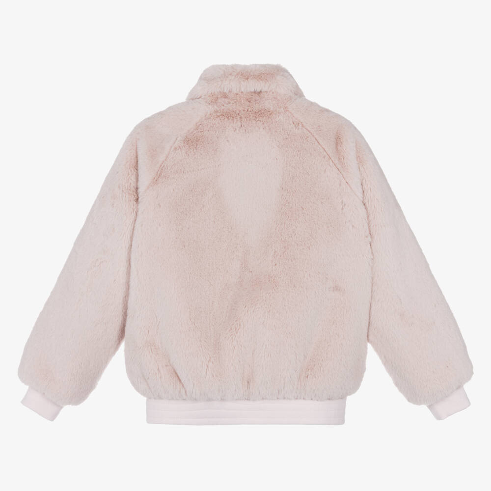 Sonia Rykiel Paris-Girls Mauve Faux Fur Coat | Childrensalon Outlet