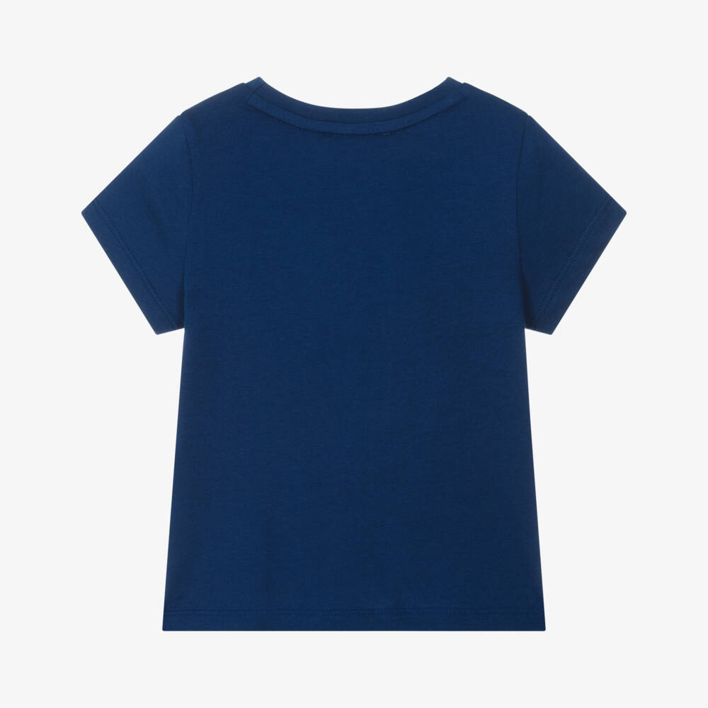 Sonia Rykiel Paris-Girls Parisian Blue Cotton Tee | Childrensalon Outlet