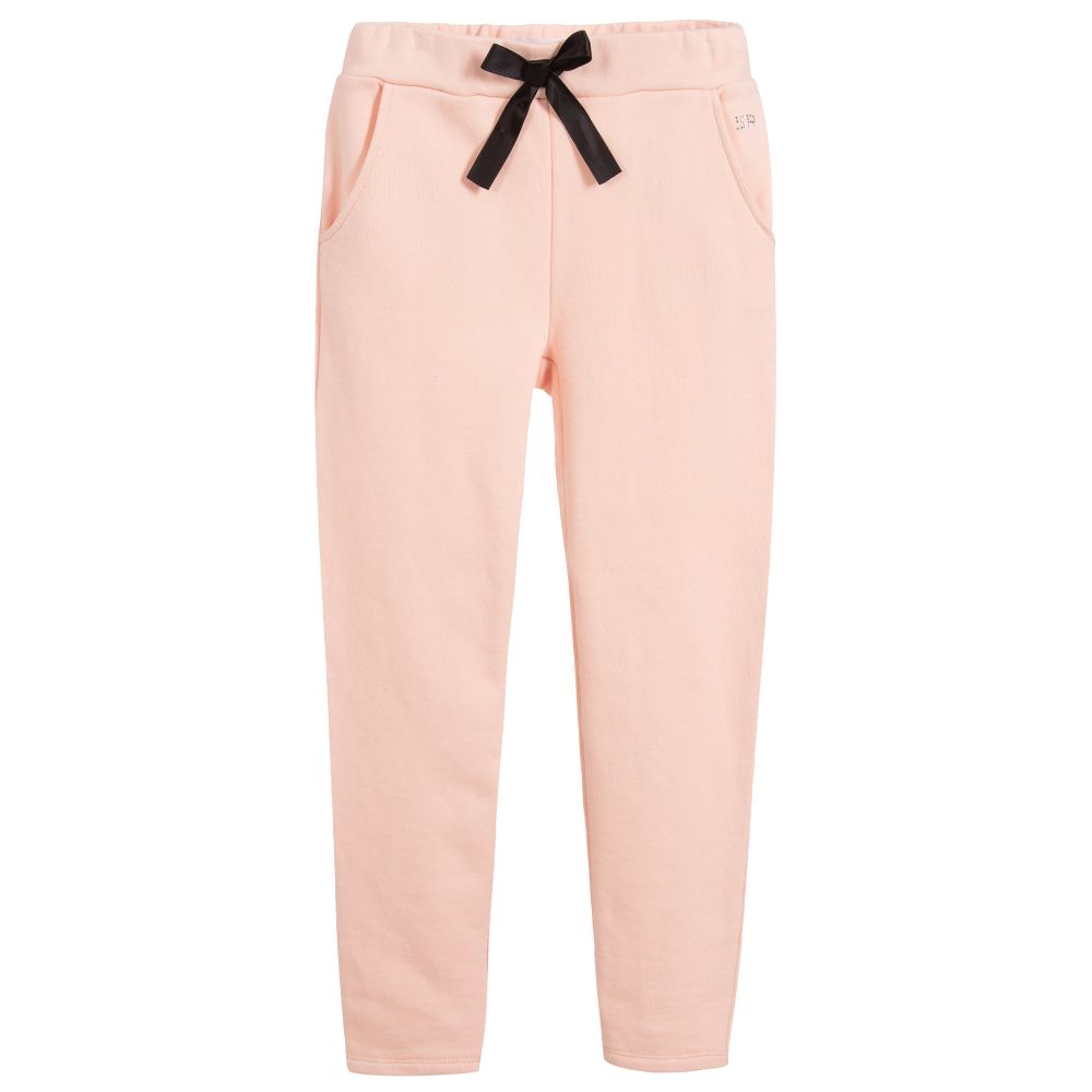 Sonia Rykiel Paris-Girls Pink Cotton Joggers | Childrensalon Outlet