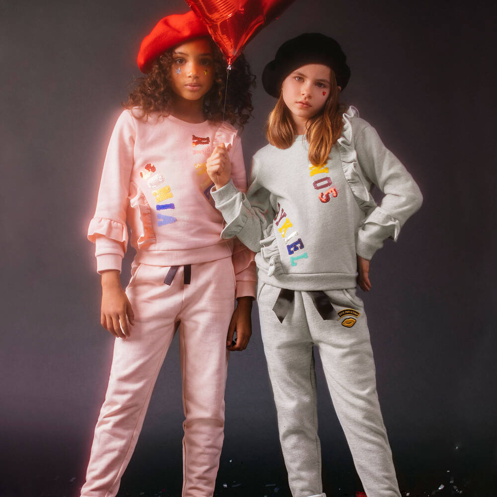 Sonia Rykiel Paris-جوغرز قطن لون زهري للبنات | Childrensalon Outlet