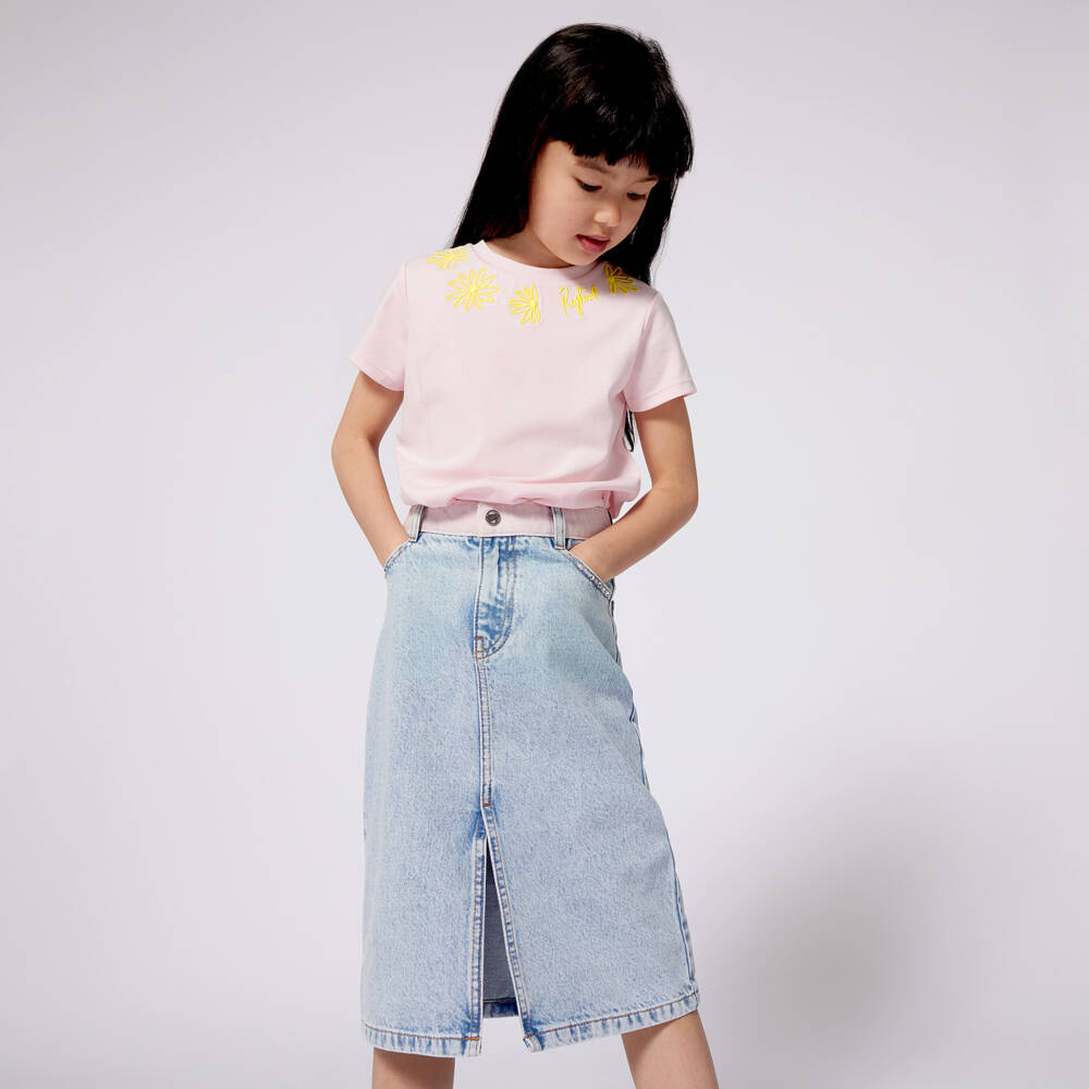 Sonia Rykiel Paris-Розовый топ с цветочной вышивкой для девочек | Childrensalon Outlet