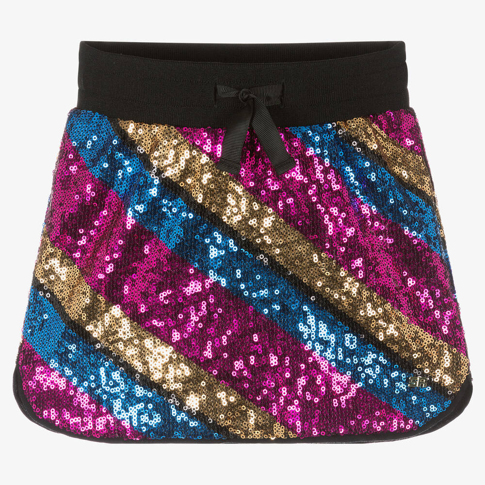 Pink and gold sequin pencil skirt top