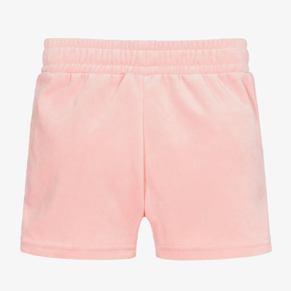 Sonia Rykiel Paris-Girls Pink Velour Shorts | Childrensalon Outlet