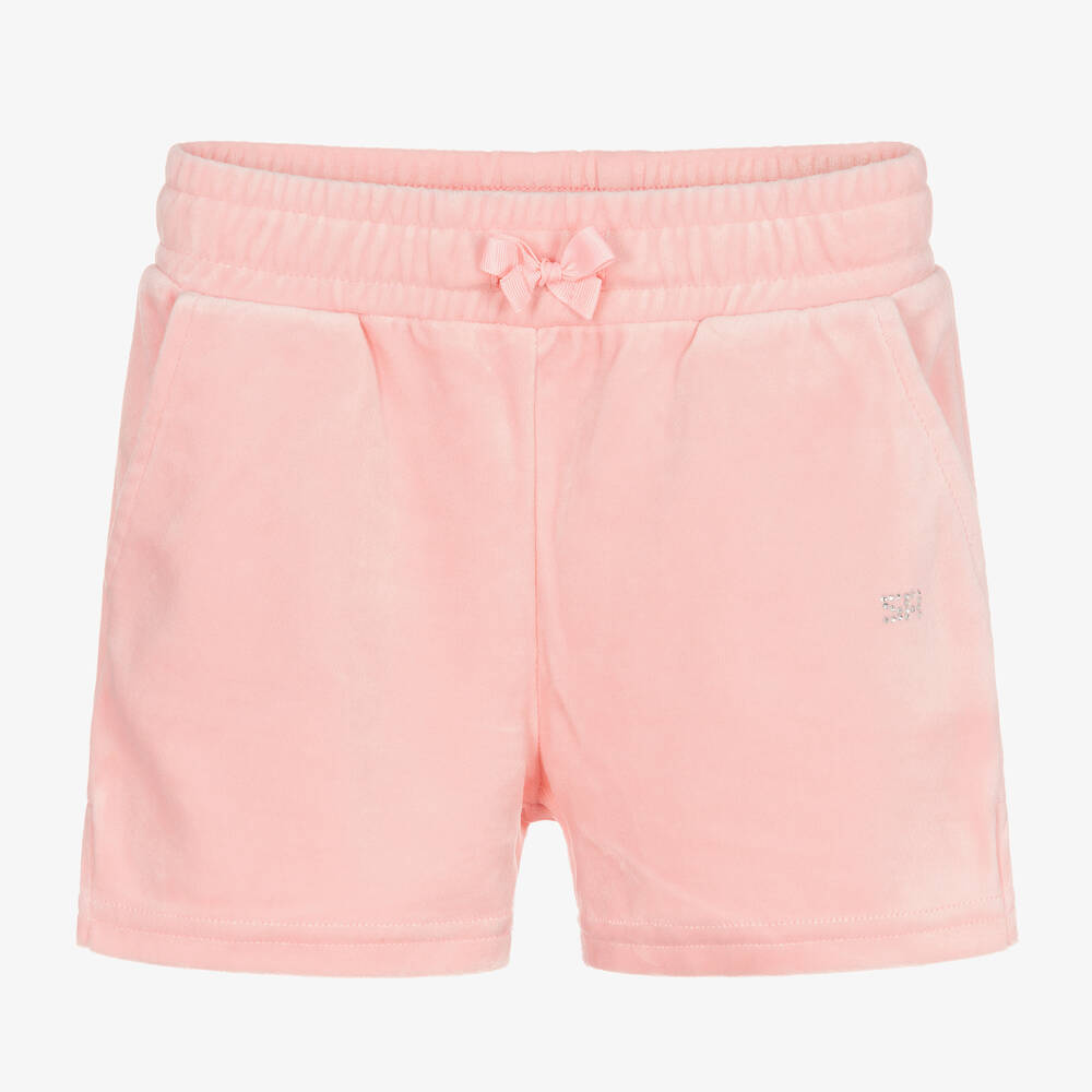 Sonia Rykiel Paris - Girls Pink Velour Shorts | Childrensalon