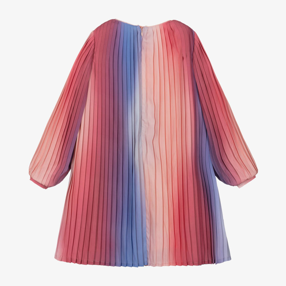 Sonia Rykiel Paris-Girls Pleated Gradient Chiffon Dress | Childrensalon Outlet