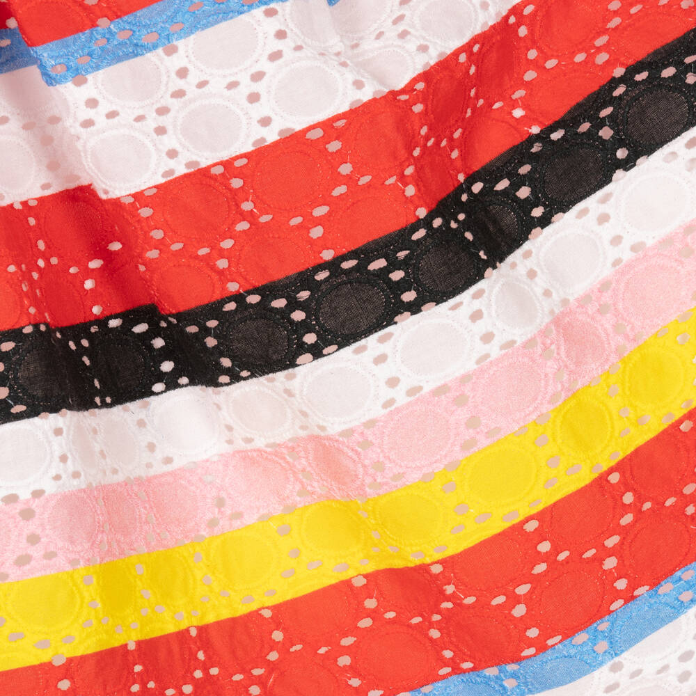 Sonia Rykiel Paris-Girls Red Embroidered Cotton Dress | Childrensalon Outlet